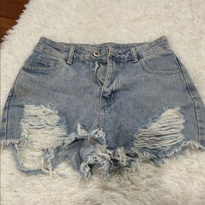 FREE with shorts purchase Distressed Denim Women Shorts